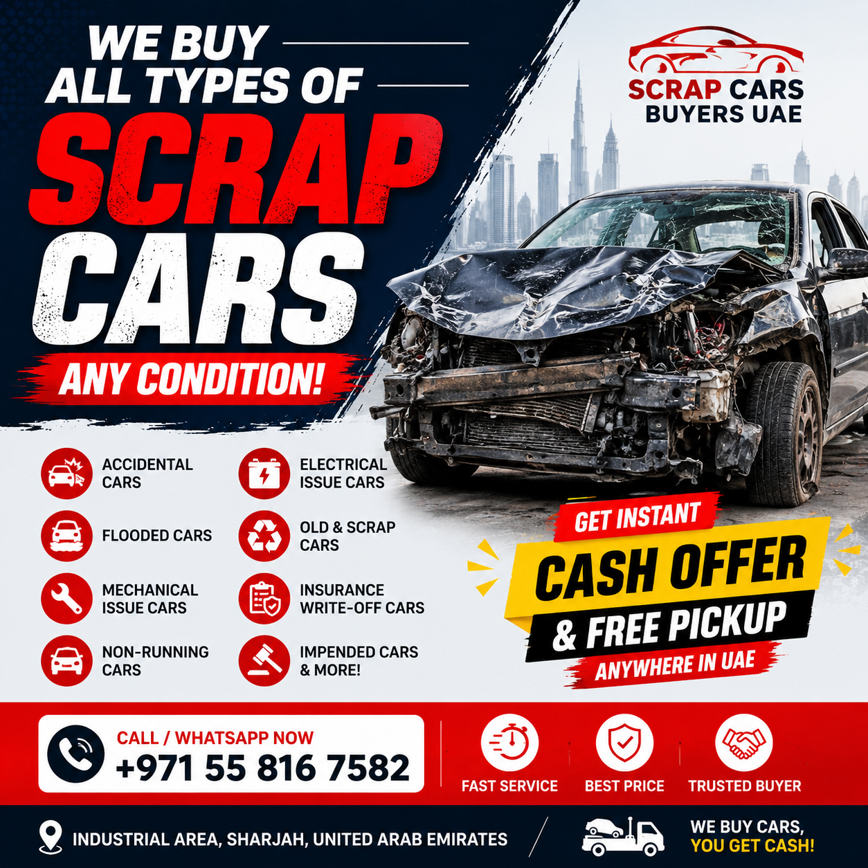 Trusted scrap car buyer in UAE